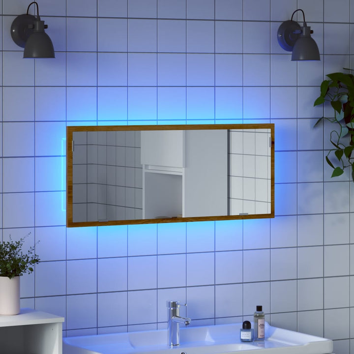 Oglindă De Baie Cu Led, , 100X8,5X37 Cm, Acril