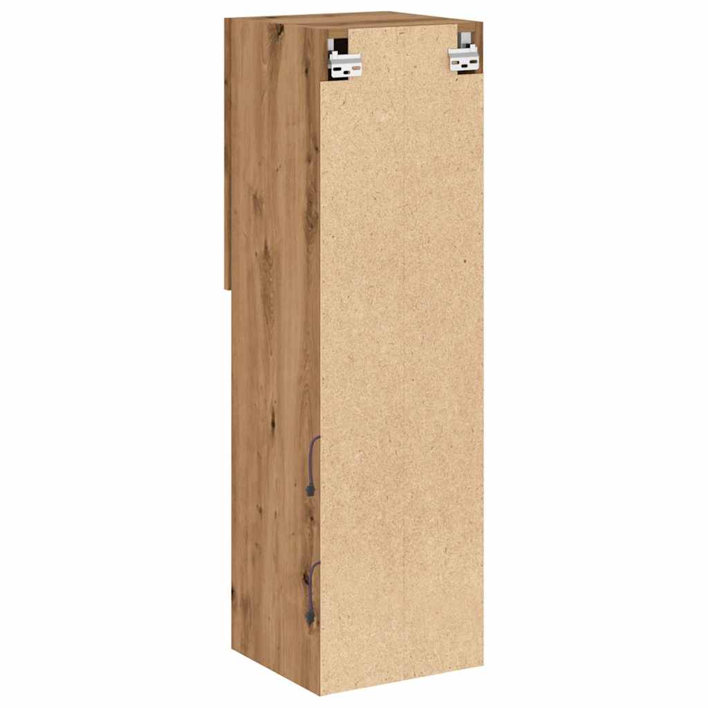 Comode Tv Cu Lumini Led 2 Buc. 30,5X30X Stejar Artizanal
