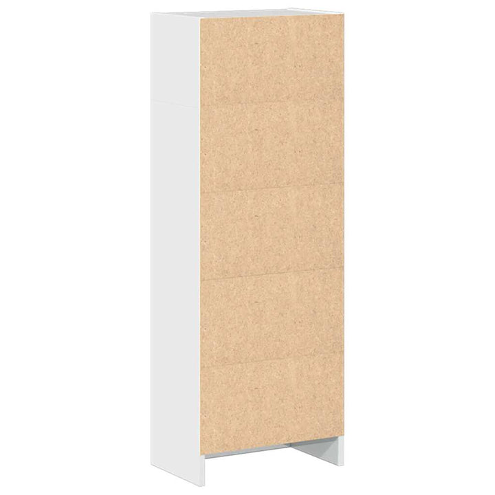 Bibliotecă, Alb Extralucios, 40X24X, Lemn Prelucrat