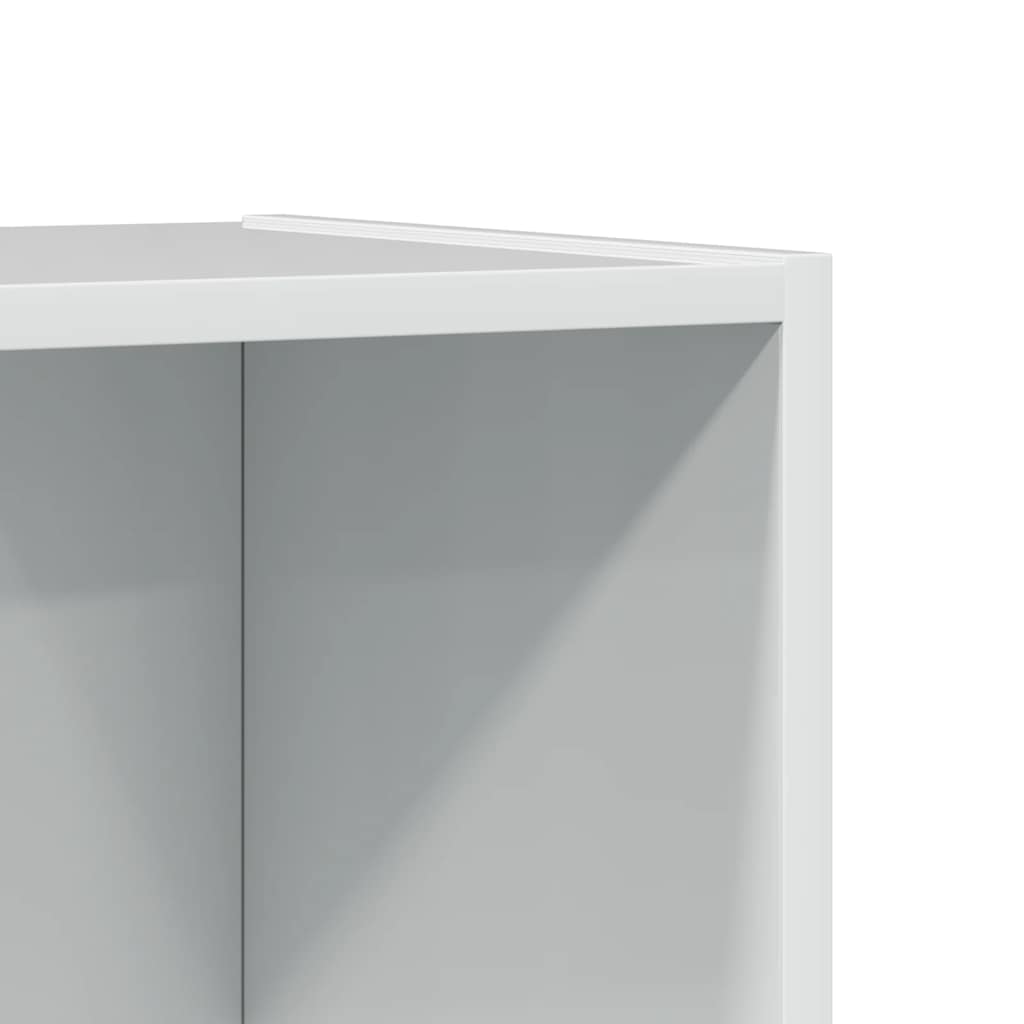 Bibliotecă, Alb Extralucios, 40X24X, Lemn Prelucrat