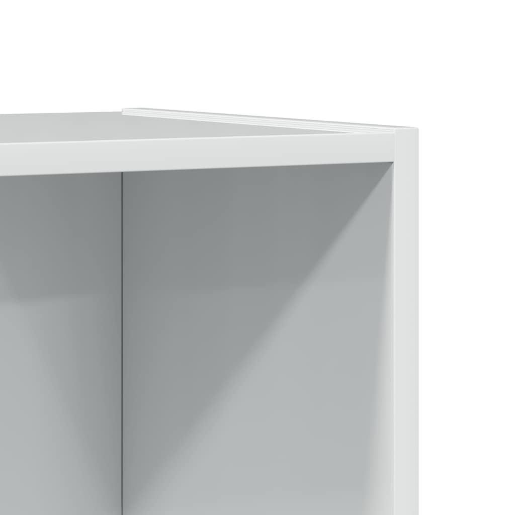 Bibliotecă, Alb Extralucios, 40X24X, Lemn Prelucrat