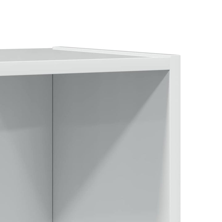 Bibliotecă, Alb Extralucios, 40X24X, Lemn Prelucrat