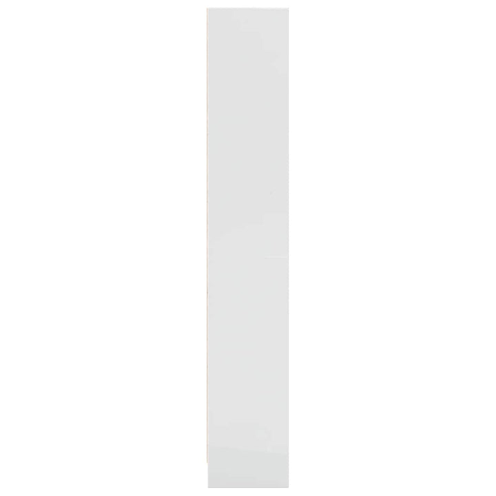 Bibliotecă, Alb Extralucios, 60X24X, Lemn Prelucrat