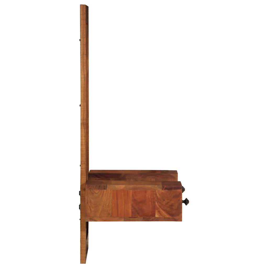 Oglindă De Perete Cu Sertare 60X33X90 Cm Lemn Masiv De Salcâm