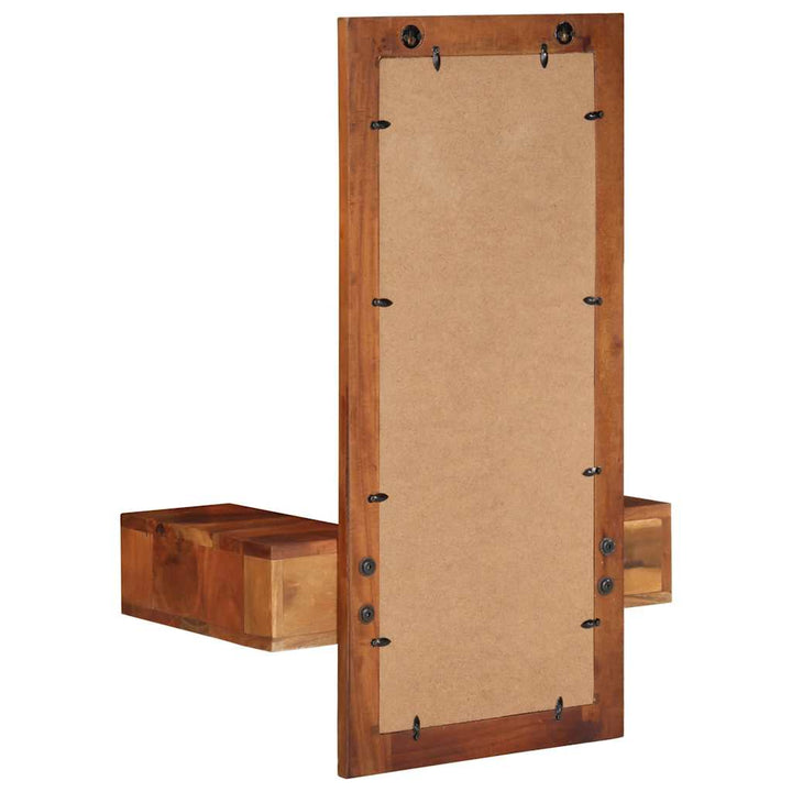 Oglindă De Perete Cu Sertare 60X33X90 Cm Lemn Masiv De Salcâm