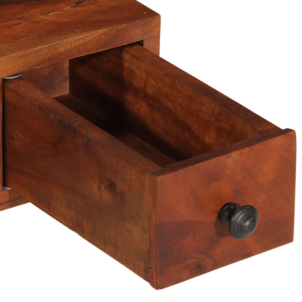 Oglindă De Perete Cu Sertare 60X33X90 Cm Lemn Masiv De Salcâm