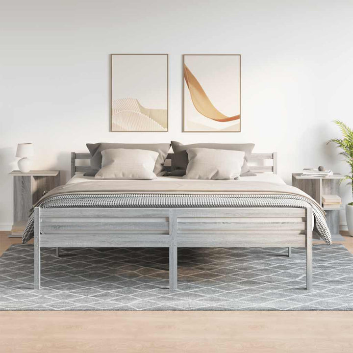 Noptiere 2 Buc Gri Sonoma 46,5X29X61 Cm Lemn Prelucrat