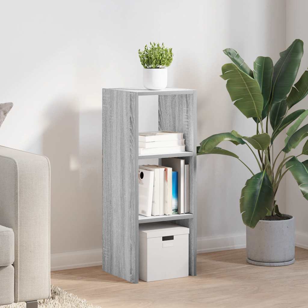 Bibliotecă Stivuabilă Gri Sonoma 30X30X80 Cm Lemn Prelucrat