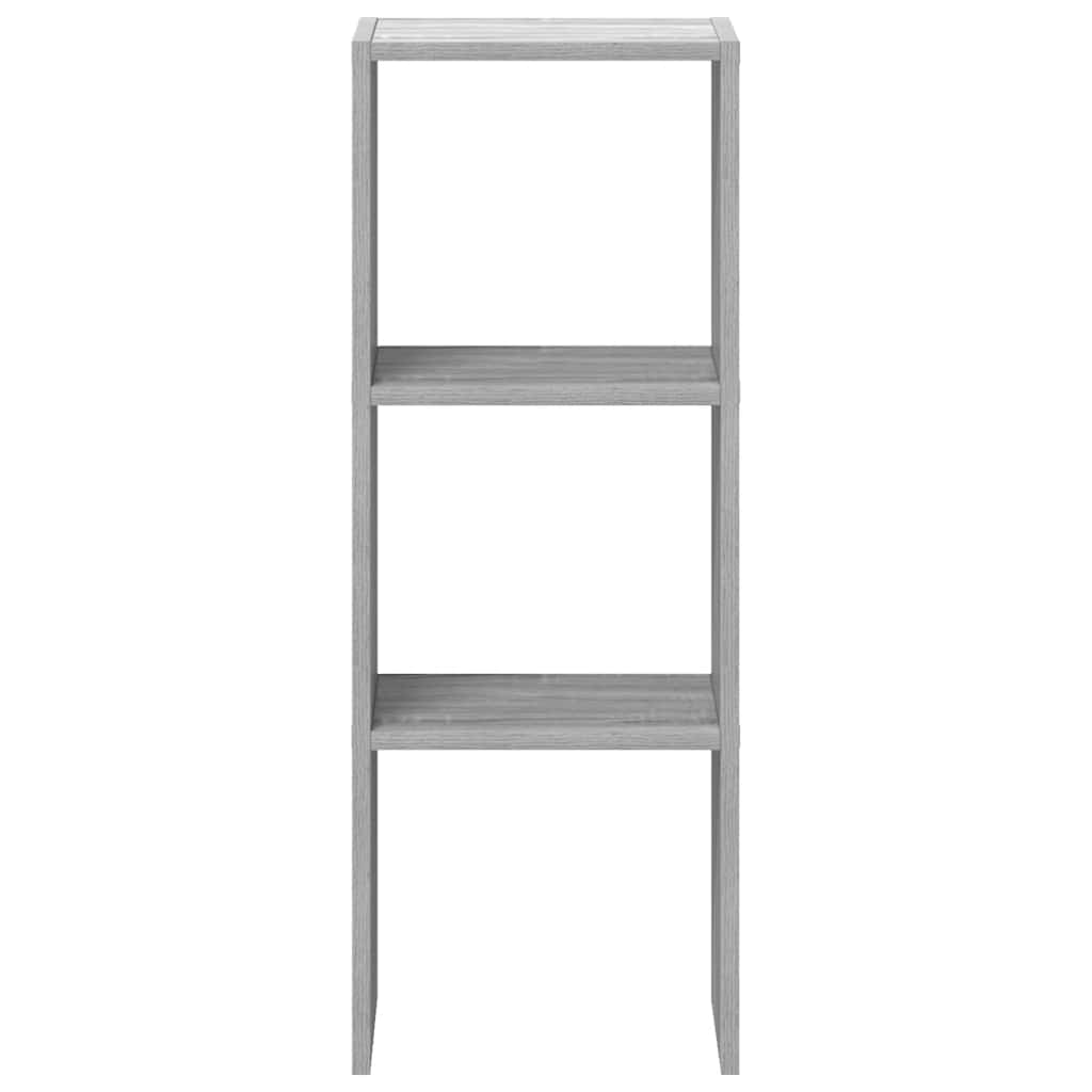 Bibliotecă Stivuabilă Gri Sonoma 30X30X80 Cm Lemn Prelucrat