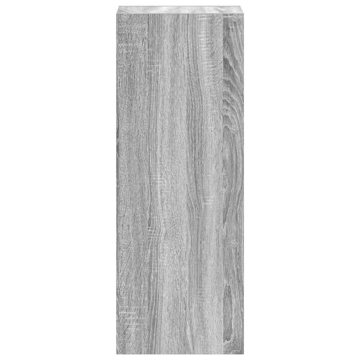Bibliotecă Stivuabilă Gri Sonoma 30X30X80 Cm Lemn Prelucrat