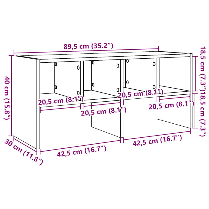 Suport Pantofi Stivuibil 89,5X30X40 Cm