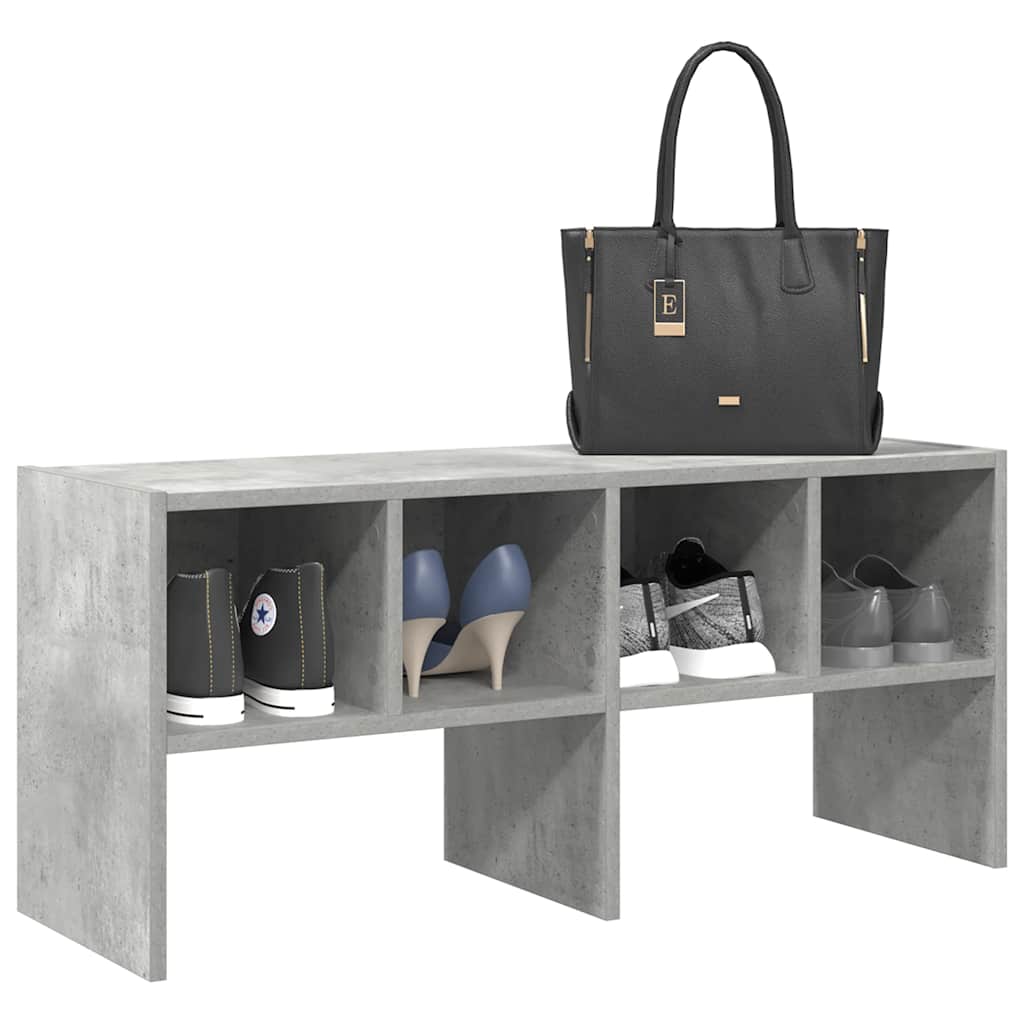 Suport Pantofi Stivuibil Beton Gri 89,5X30X40 Cm