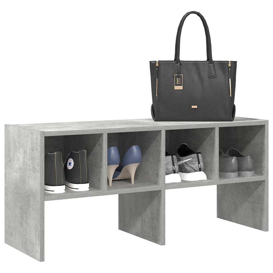 Suport Pantofi Stivuibil Beton Gri 89,5X30X40 Cm