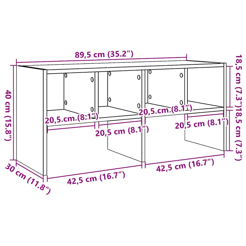 Suport Pantofi Stivuibil Din 89,5X30X40 Cm
