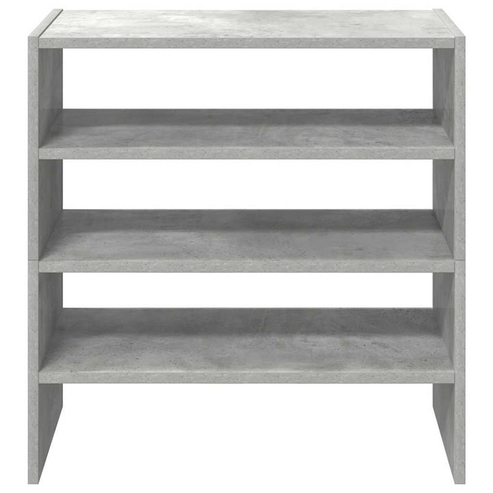 Rafturi De Pantofi 2 Buc Stivuibile Beton Gri 60X30X30,5 Cm