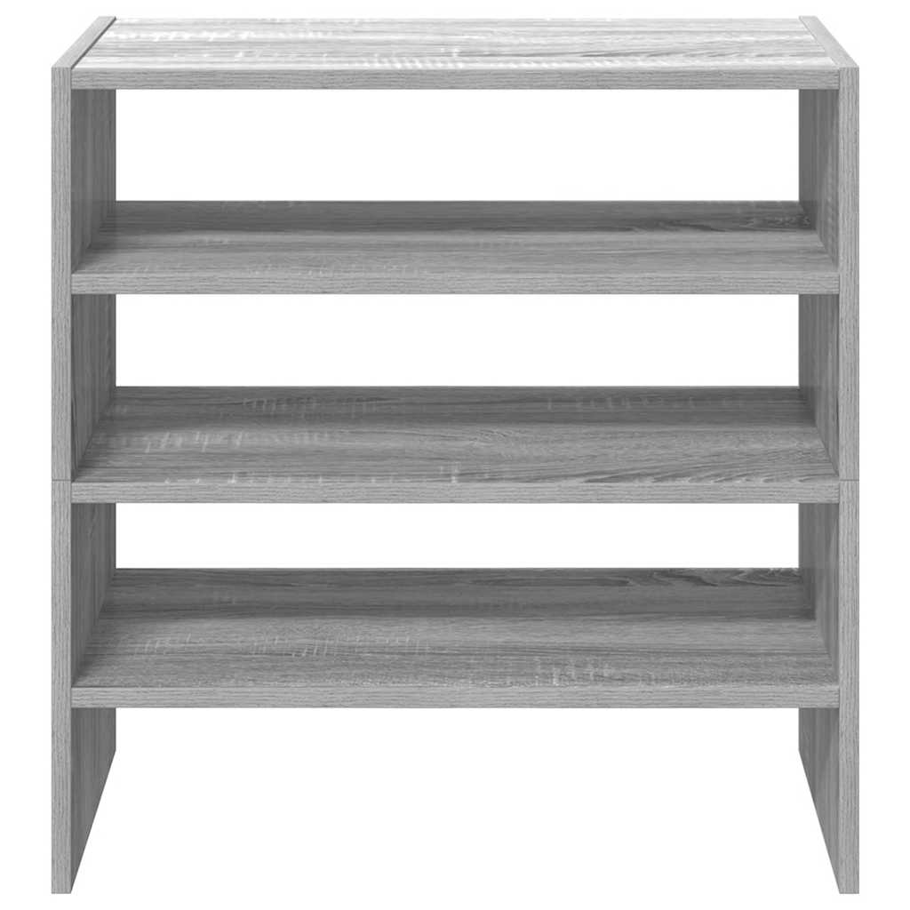 Rafturi Pentru Pantofi 2 Buc Stivuibile Gri Sonoma 60X30X30,5Cm