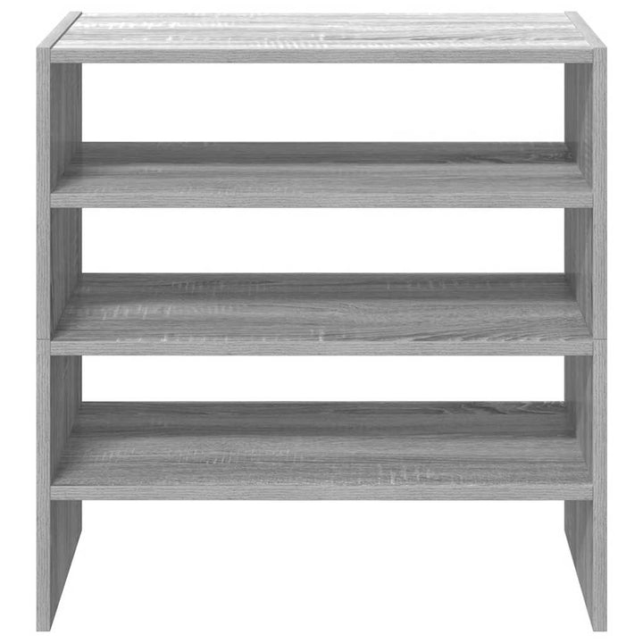 Rafturi Pentru Pantofi 2 Buc Stivuibile Gri Sonoma 60X30X30,5Cm