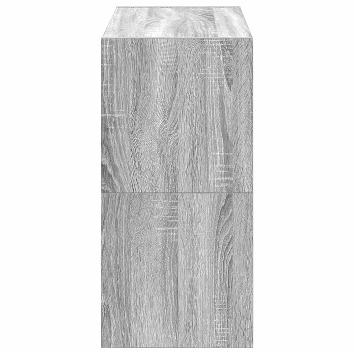 Rafturi Pentru Pantofi 2 Buc Stivuibile Gri Sonoma 60X30X30,5Cm