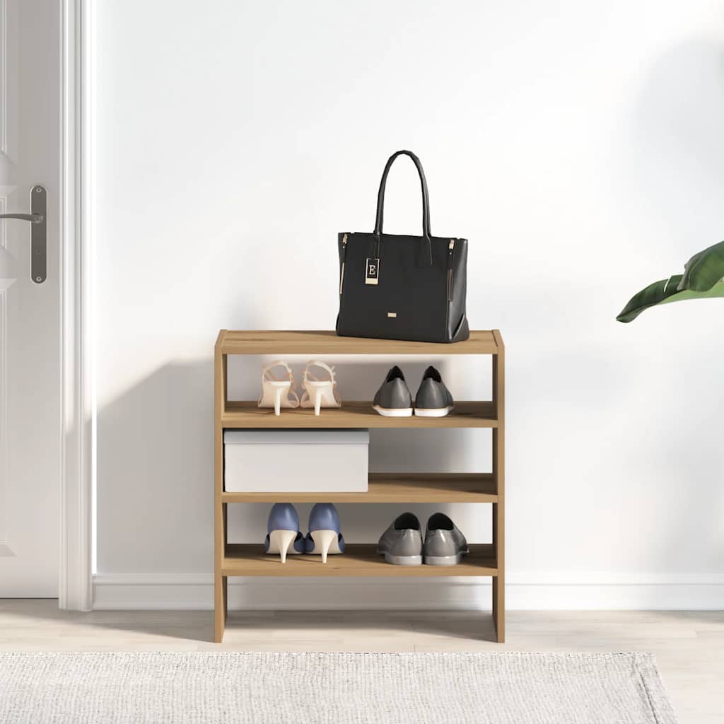 Rafturi Pantofi 2 Buc Stejar Artisan Stivuibil 60X30X30,5 Cm