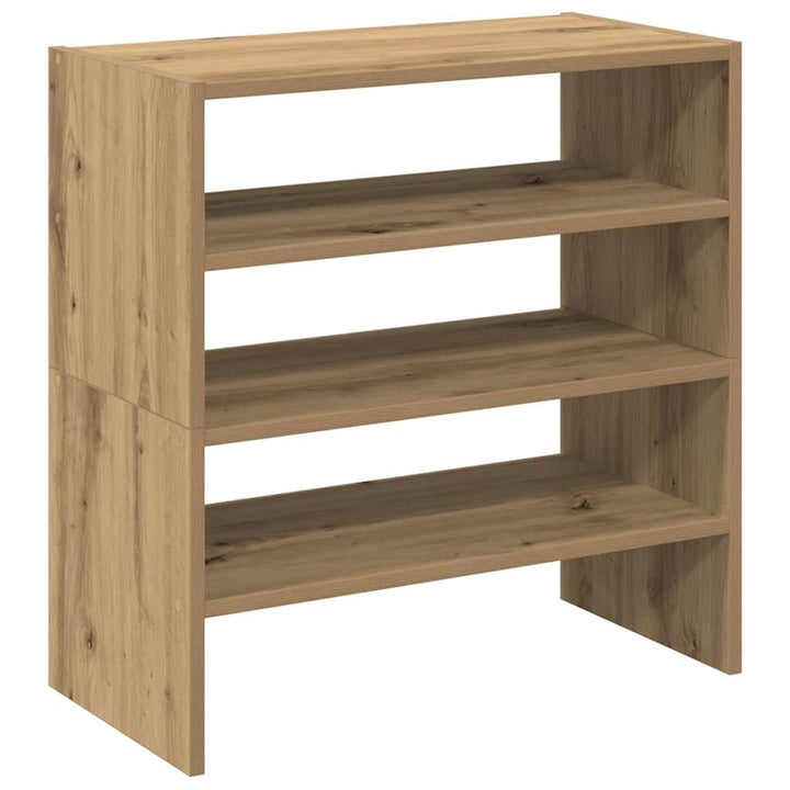 Rafturi Pantofi 2 Buc Stejar Artisan Stivuibil 60X30X30,5 Cm