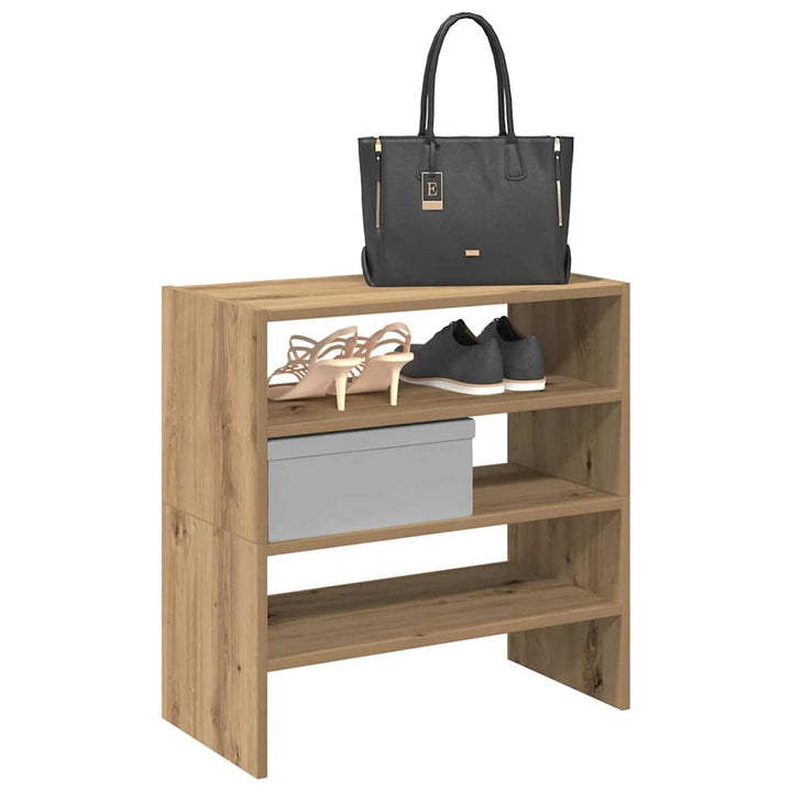 Rafturi Pantofi 2 Buc Stejar Artisan Stivuibil 60X30X30,5 Cm