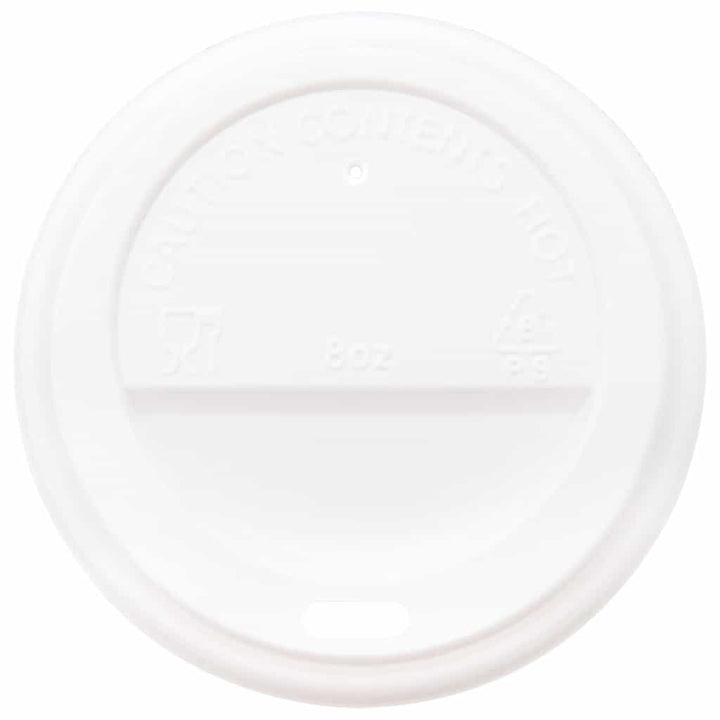 Capace Pentru Ceași Cafea Din Hârtie 8Oz 1000 Buc Plastic Alb
