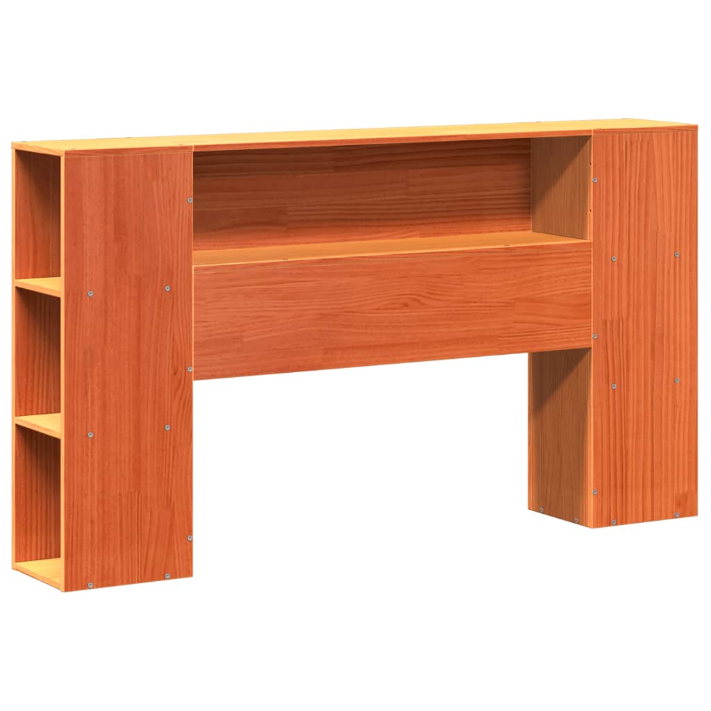 Pat Cu Bibliotecă Fără Saltea, Maro, , Lemn Masiv