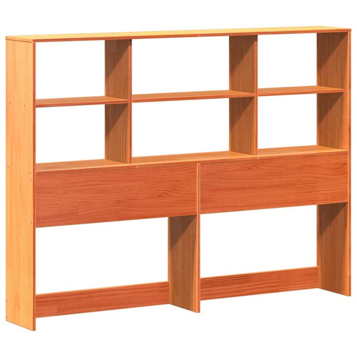 Pat Cu Bibliotecă Fără Saltea, Maro, , Lemn Masiv