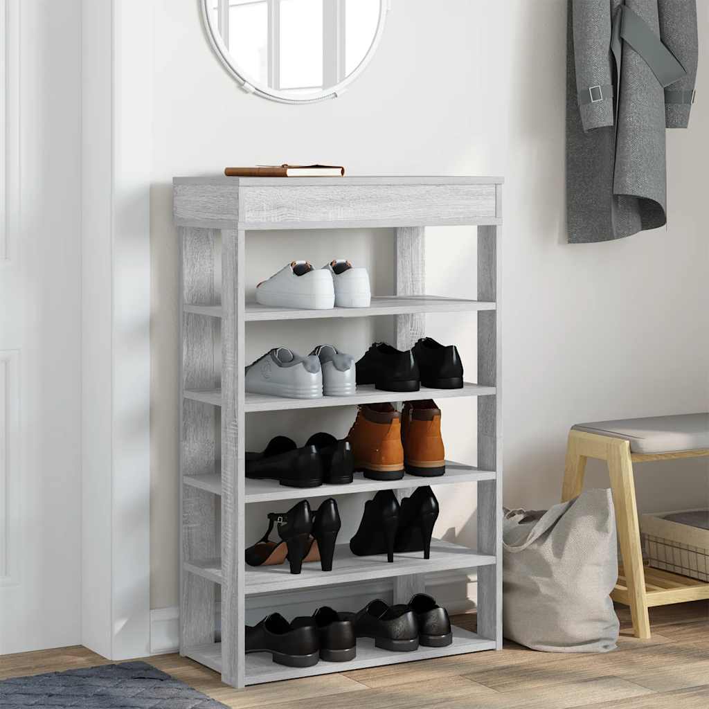 Pantofar, Gri Sonoma, 60X30X98 Cm, Lemn Prelucrat