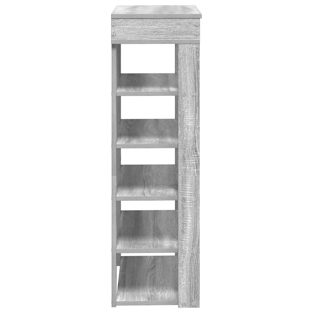 Pantofar, Gri Sonoma, 60X30X98 Cm, Lemn Prelucrat