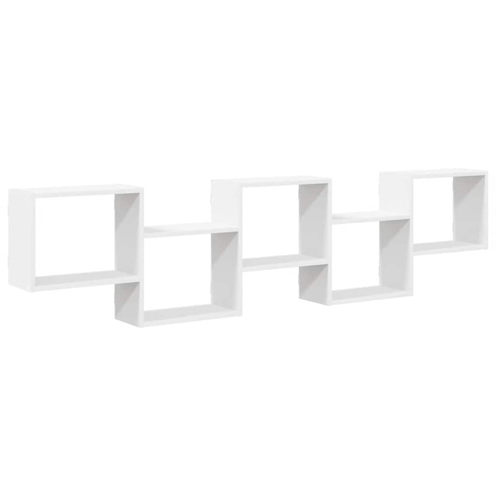 Raft Cubic De Perete Cu 5 Compartimente Lemn Prelucrat