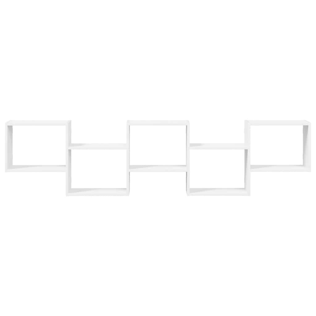 Raft Cubic De Perete Cu 5 Compartimente Lemn Prelucrat