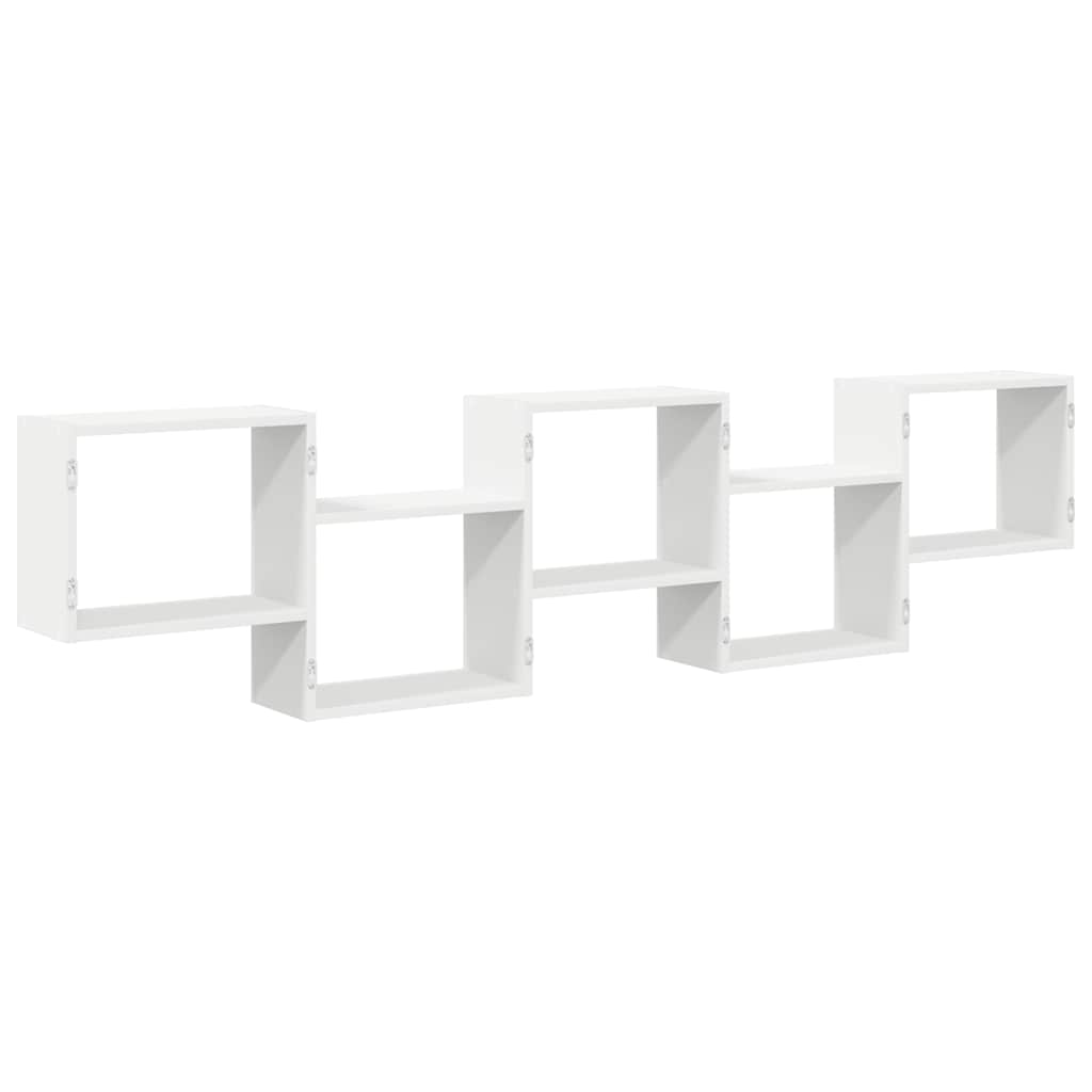 Raft Cubic De Perete Cu 5 Compartimente Lemn Prelucrat