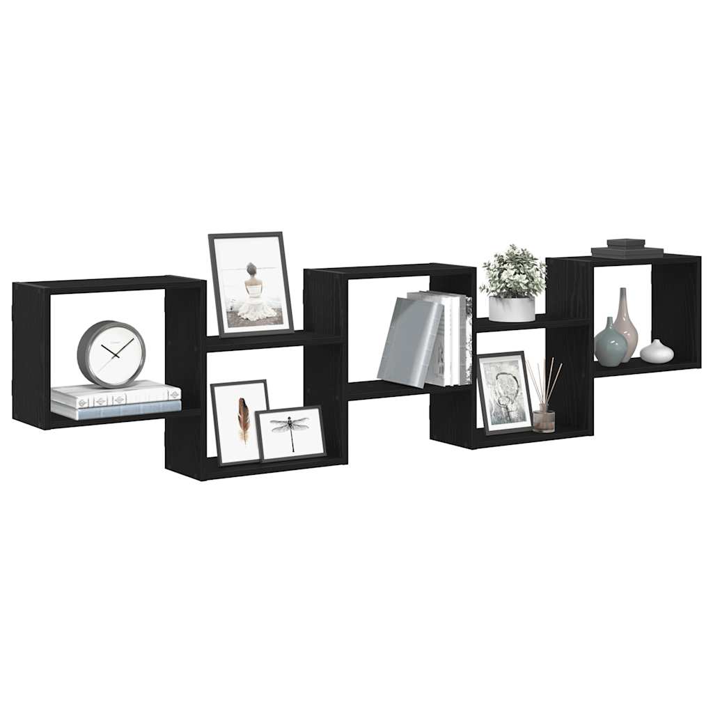 Raft Cubic De Perete Cu 5 Compartimente Lemn Prelucrat