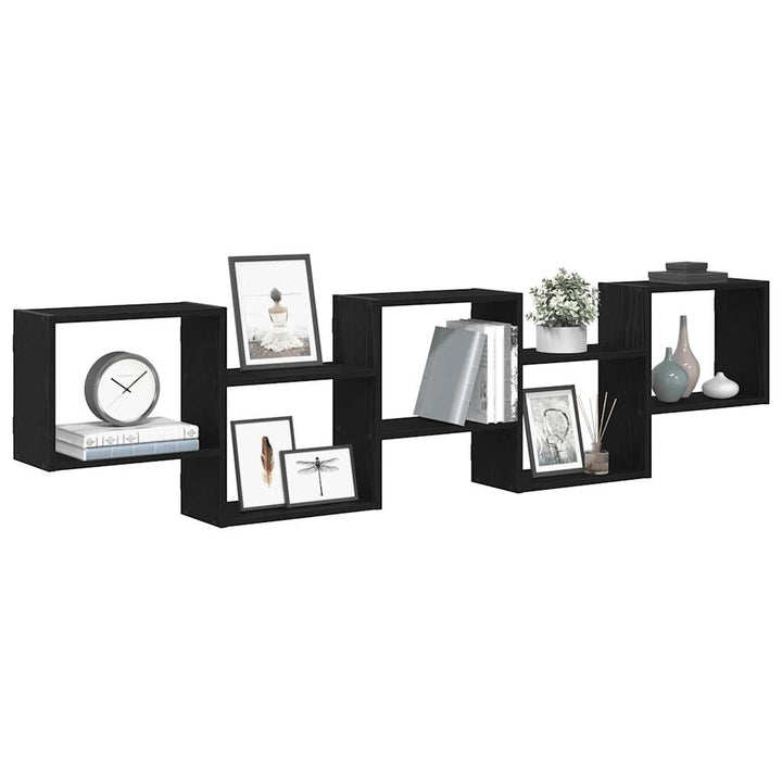 Raft Cubic De Perete Cu 5 Compartimente Lemn Prelucrat