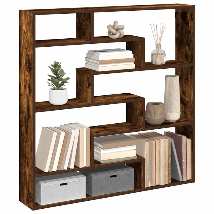 Raft Cubic De Perete Cu 7 Compartimente Lemn Prelucrat