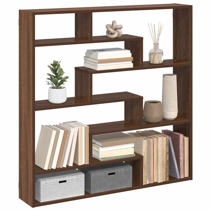 Raft Cubic De Perete Cu 7 Compartimente Lemn Prelucrat