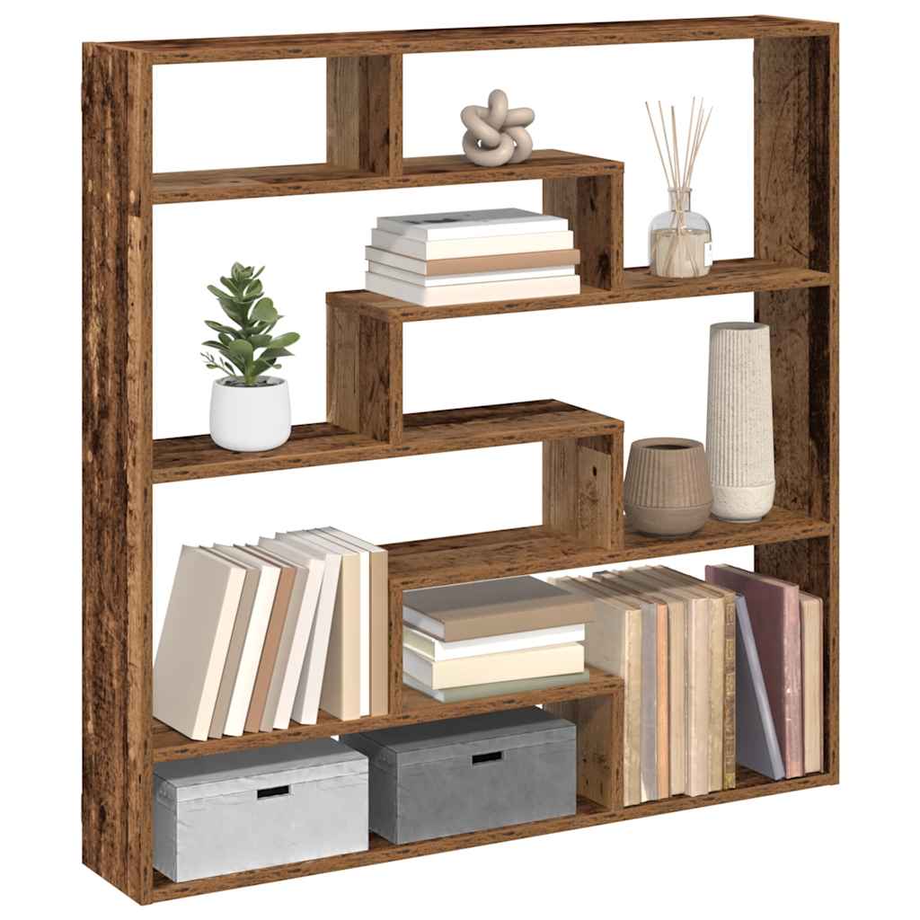 Raft Cubic De Perete Cu 7 Compartimente Lemn Prelucrat