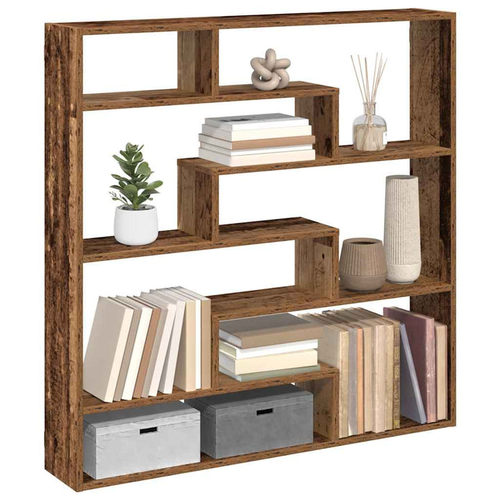 Raft Cubic De Perete Cu 7 Compartimente Lemn Prelucrat