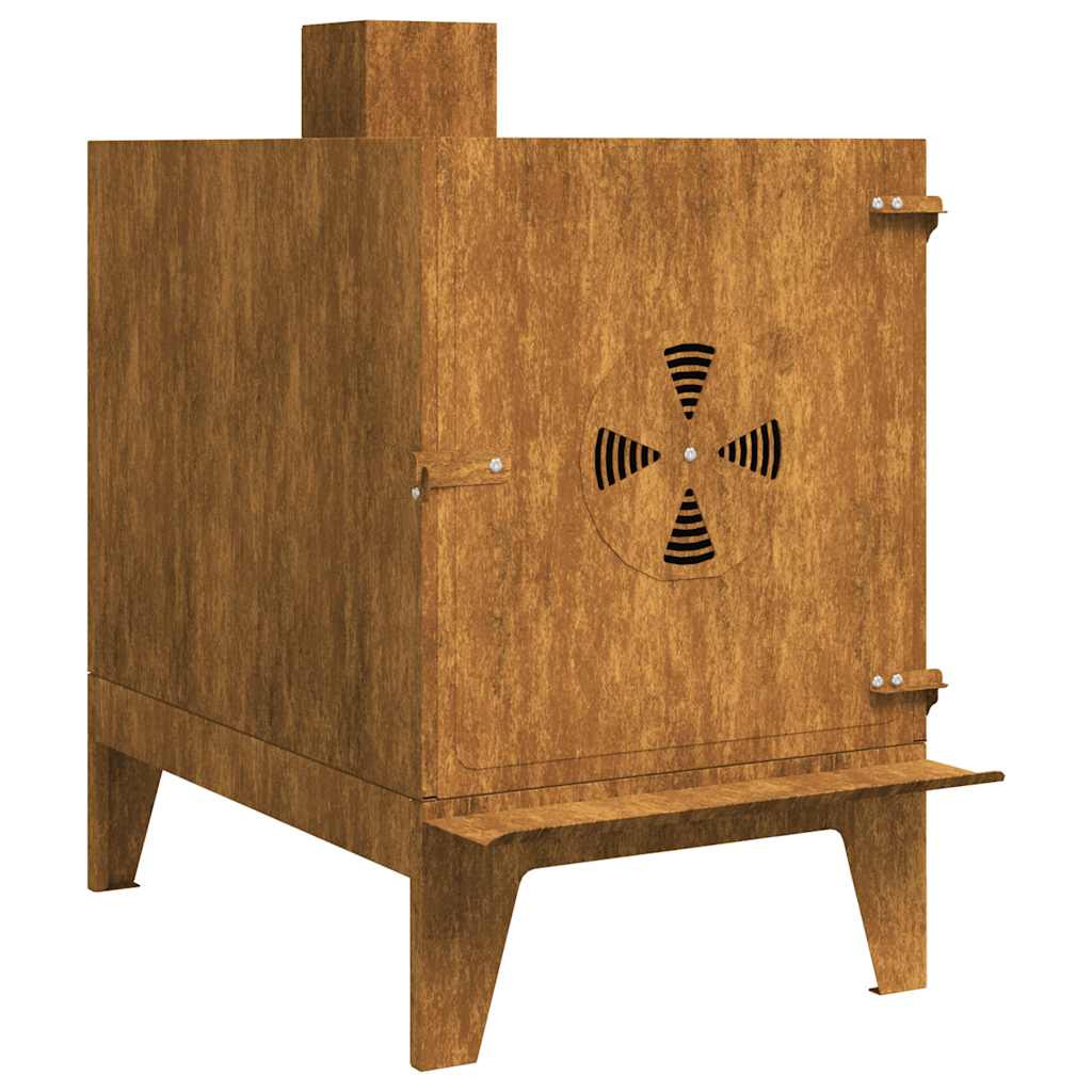 Sobă De Camping 35X50X60 Cm Oțel Corten