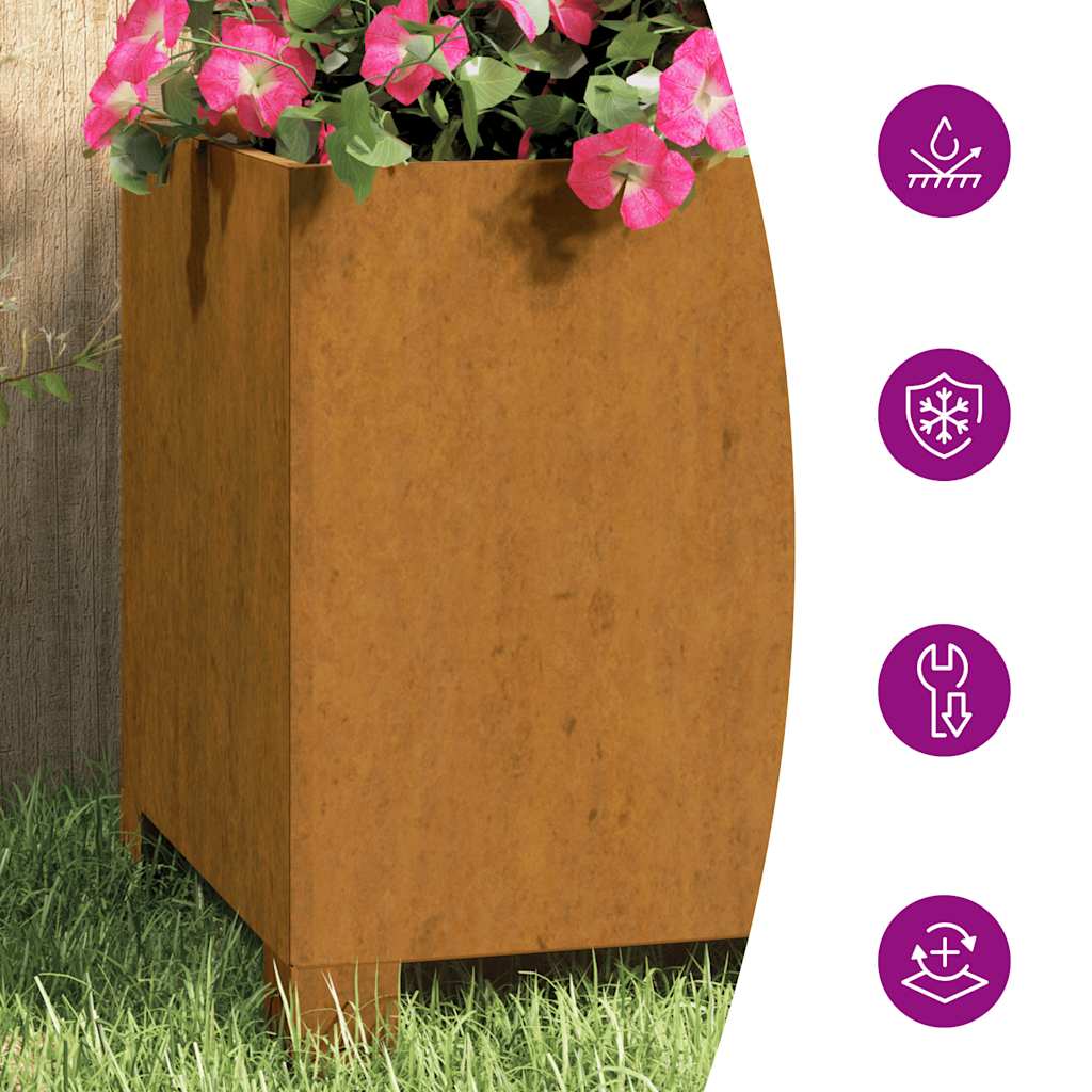 Sobă De Camping 35X50X60 Cm Oțel Corten
