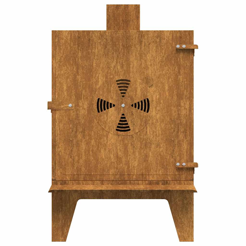 Sobă De Camping 35X50X60 Cm Oțel Corten
