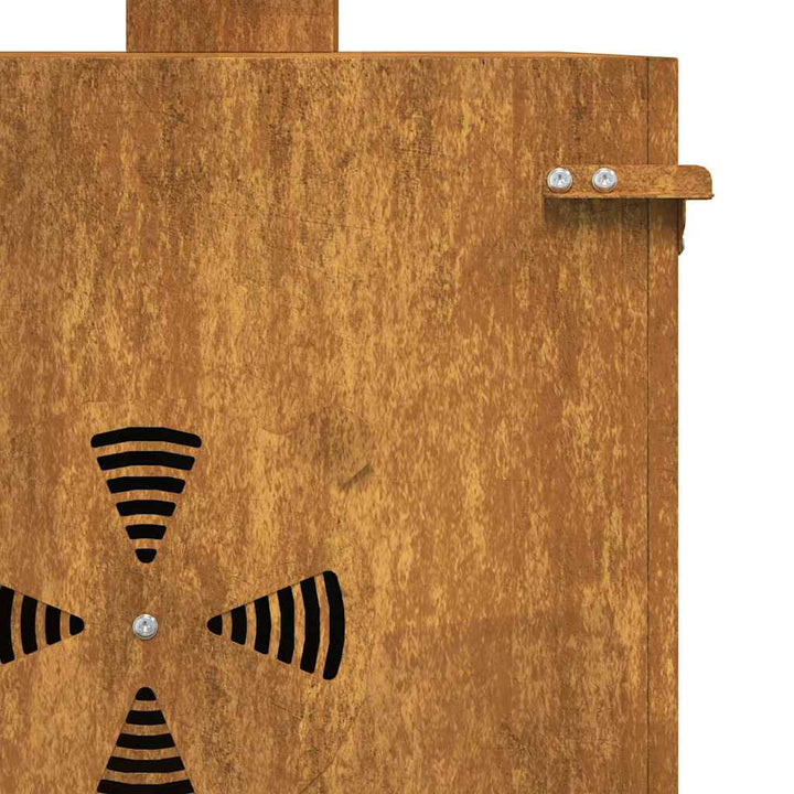 Sobă De Camping 35X50X60 Cm Oțel Corten