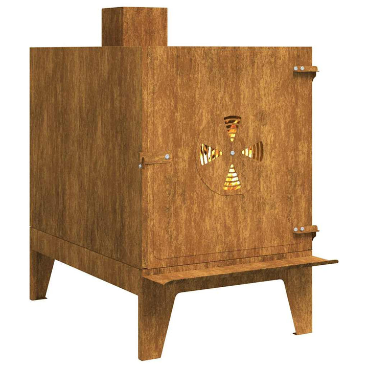 Sobă De Camping 35X50X60 Cm Oțel Corten