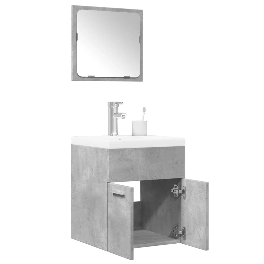 Set Mobilier De Baie, 3 Piese, , Lemn Prelucrat