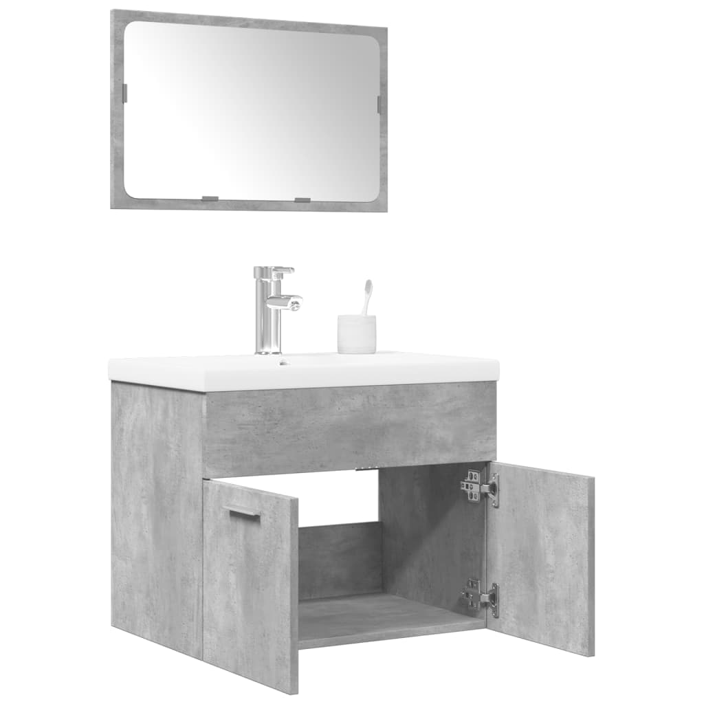 Set Mobilier De Baie, 3 Piese, , Lemn Prelucrat