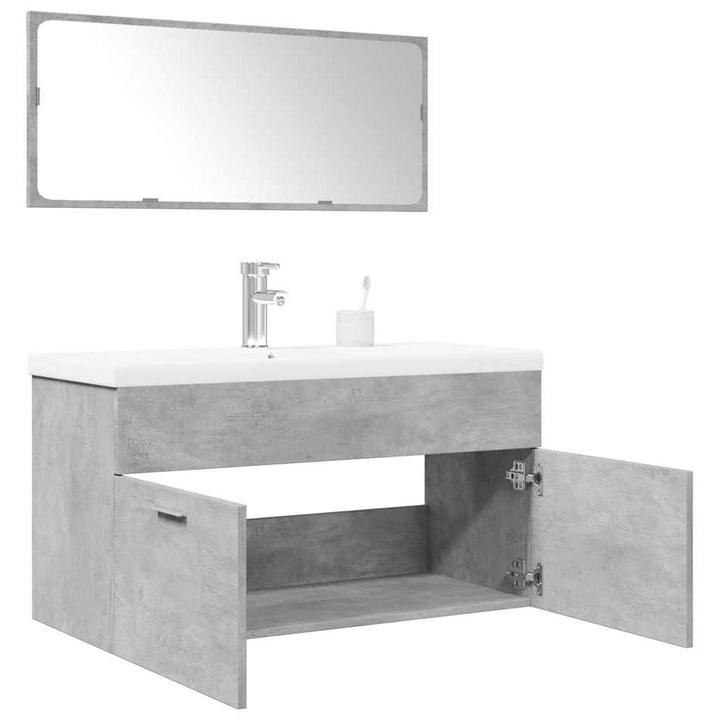 Set Mobilier De Baie, 3 Piese, , Lemn Prelucrat