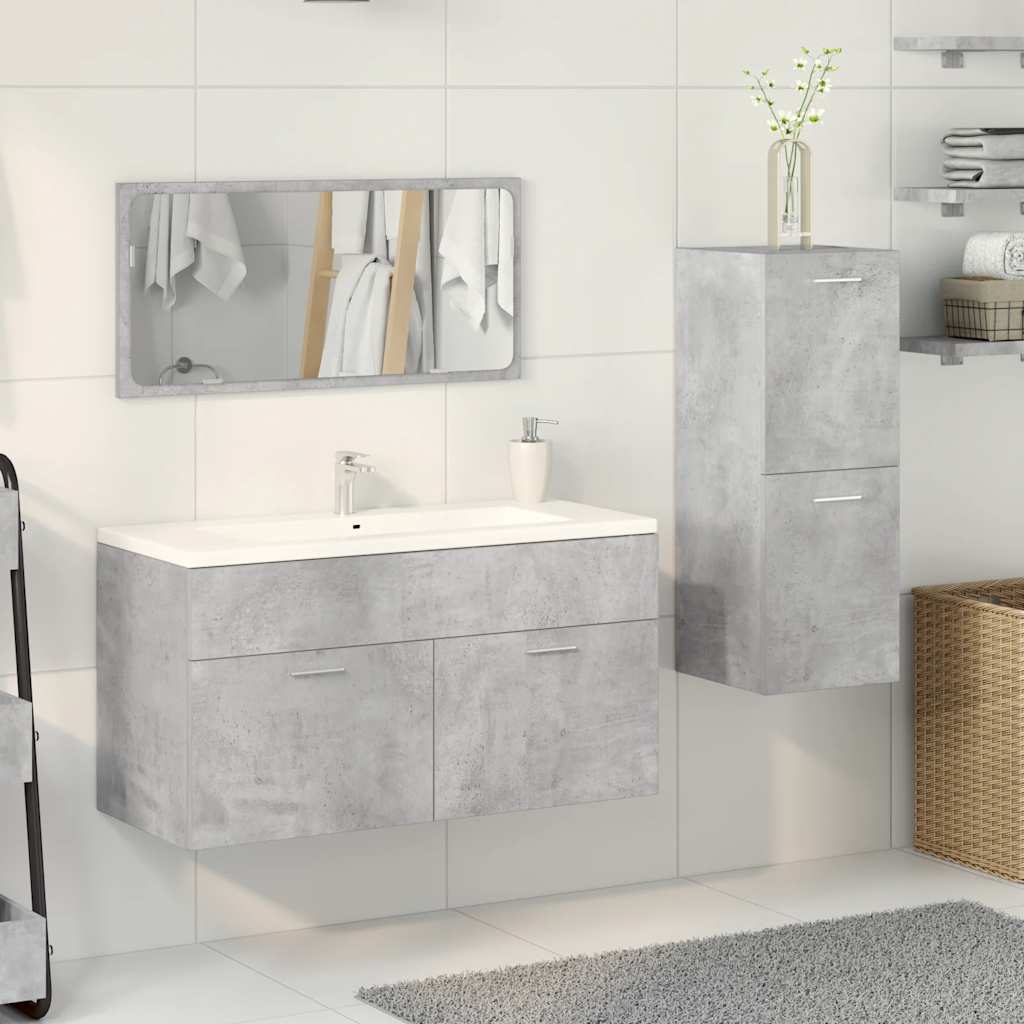 Set Mobilier De Baie, 3 Piese, , Lemn Compozit