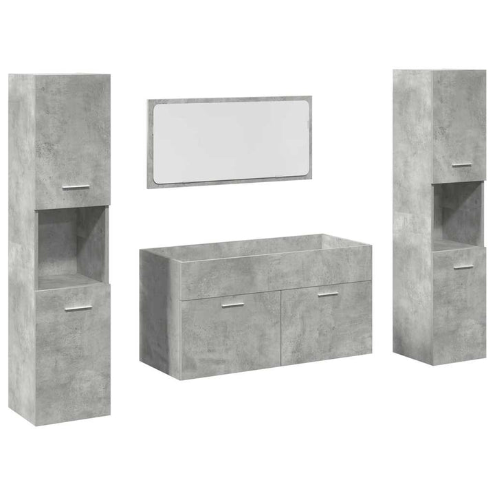 Set Mobilier De Baie, 4 Piese, , Lemn Compozit