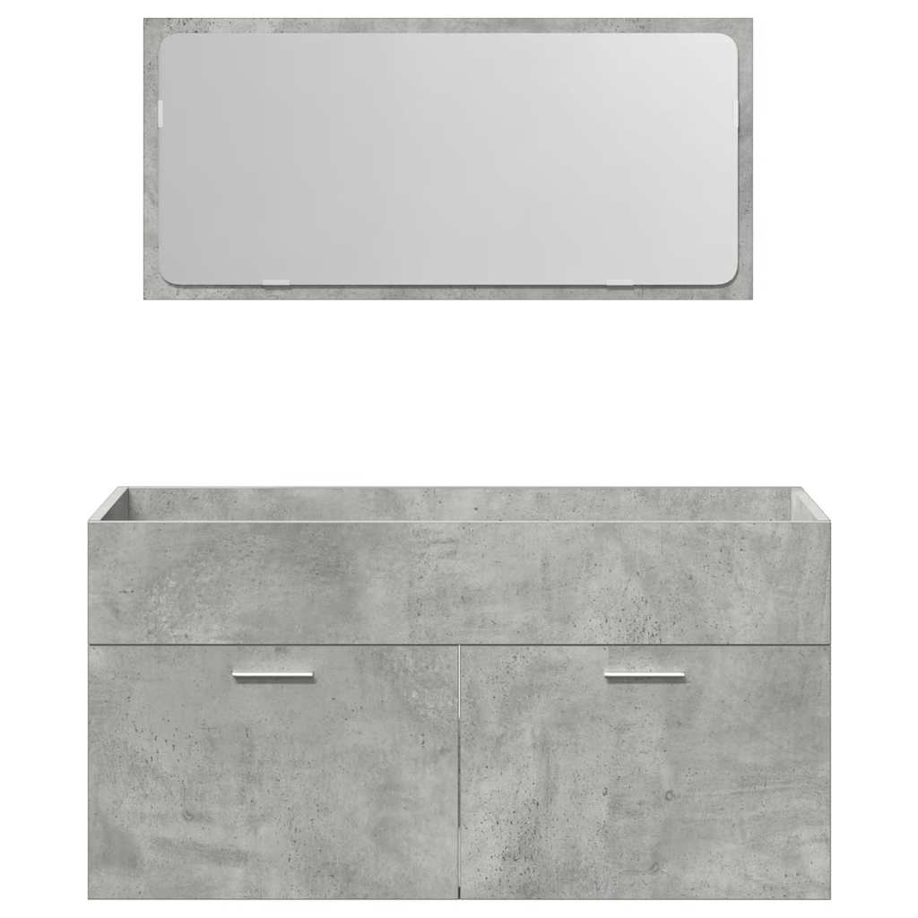 Set Mobilier De Baie, 4 Piese, , Lemn Compozit